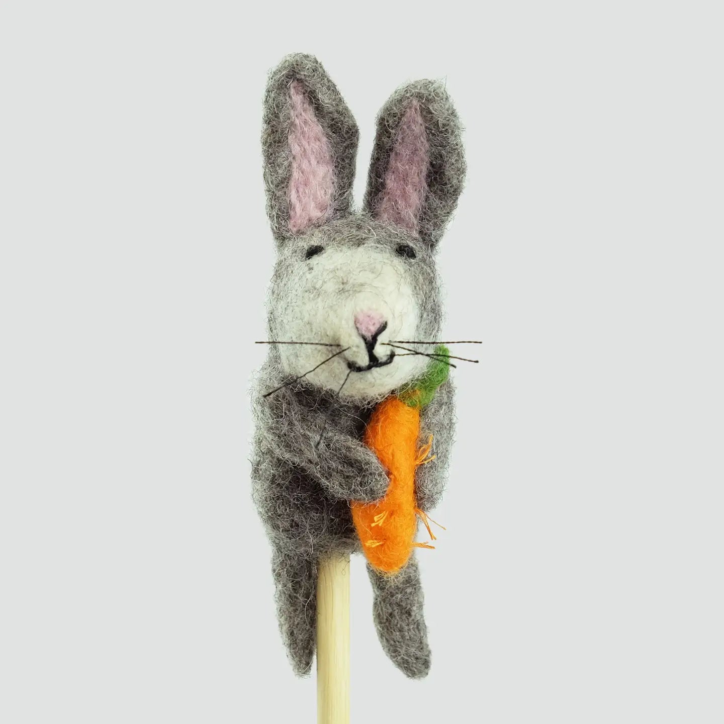 Felt Finger Puppets - Grey Bunny