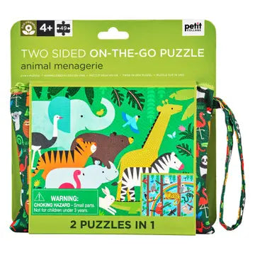 Animal Menagerie, Two-sided On-the-go Puzzle