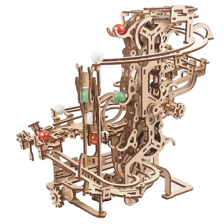 Ugears Marble Run Chain Hoist - Wooden Puzzle