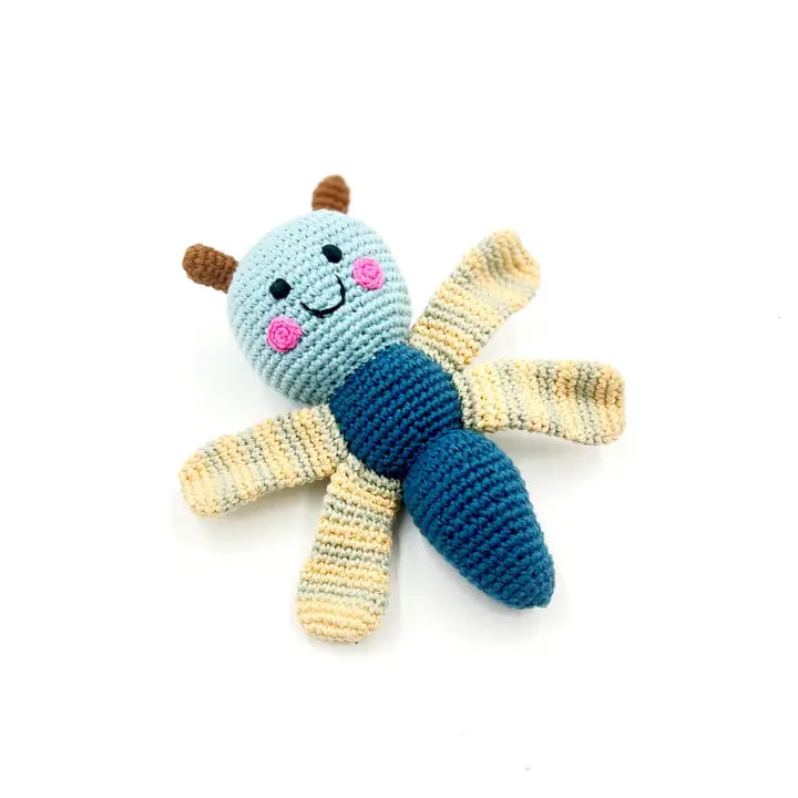 Dragonfly Toy Rattle - Blue