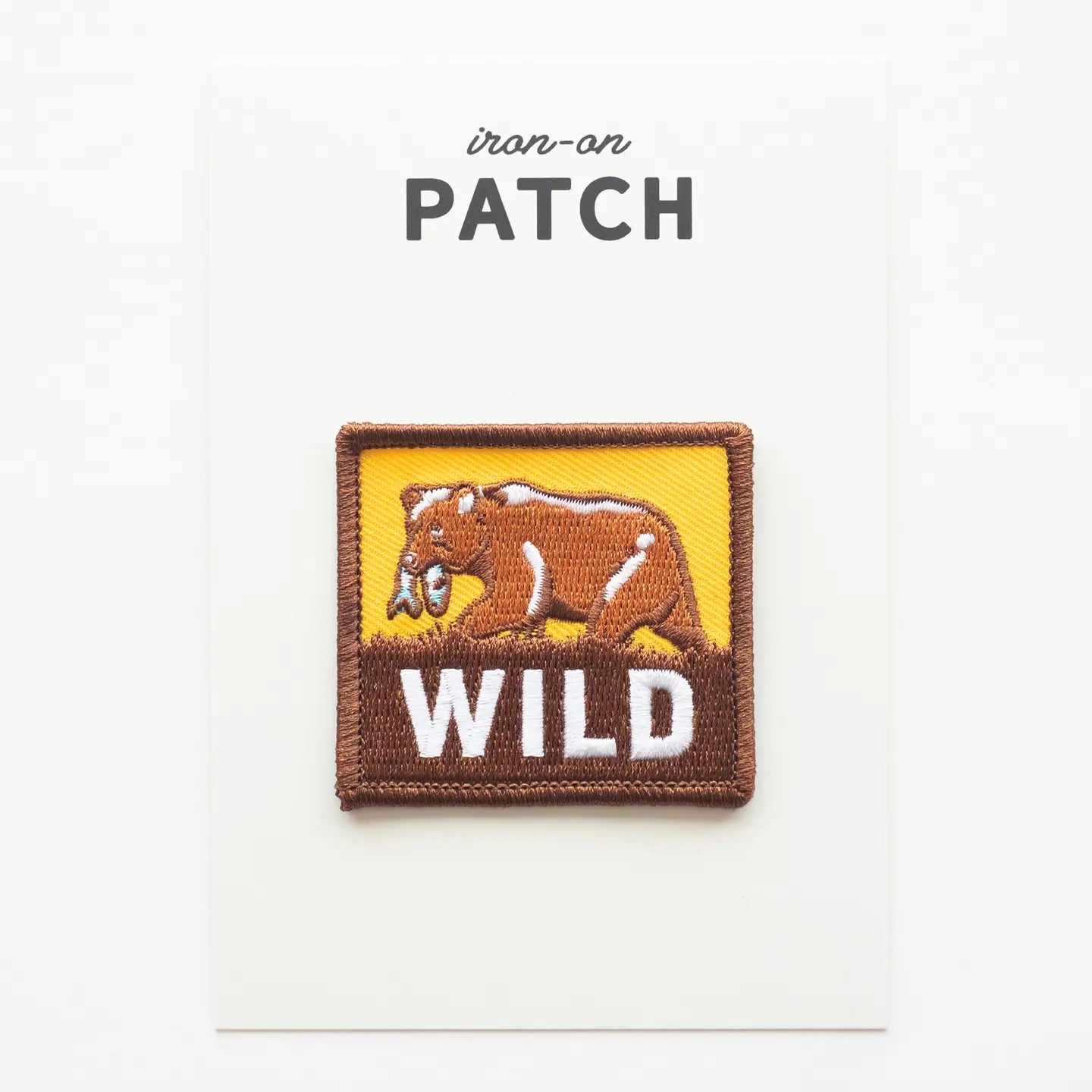 Wild Bear Embroidered Iron On Patch