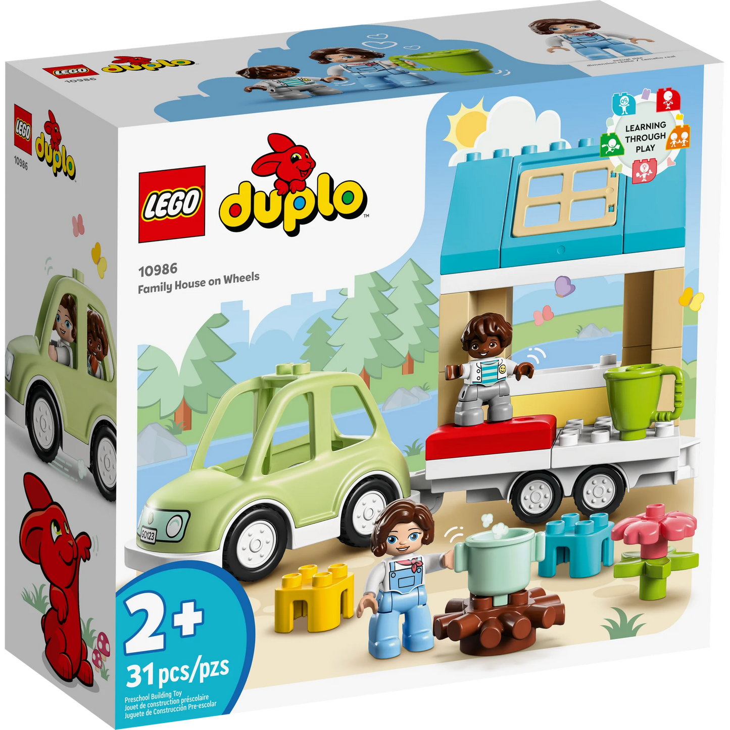 LEGO DUPLO Town Family House on Wheels Toy with Car 10986