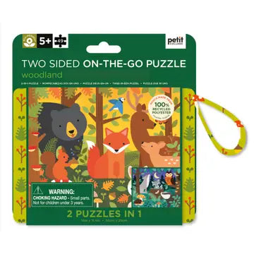 Woodland, Two Sided On-TO-Go Puzzle