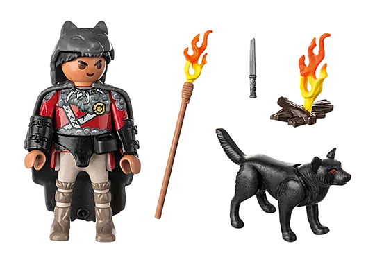 Playmobil - Warrior with Wolf