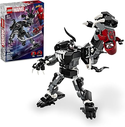 LEGO Marvel Venom Mech Armor vs. Miles Morales