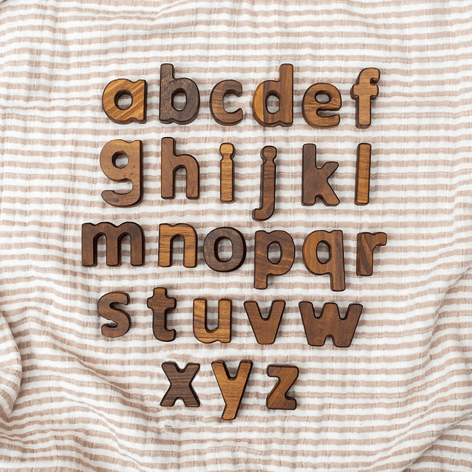 Walnut Lowercase Letters