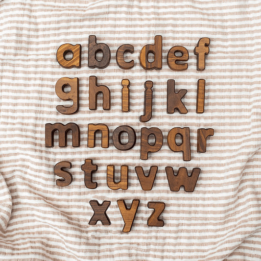 Walnut Lowercase Letters