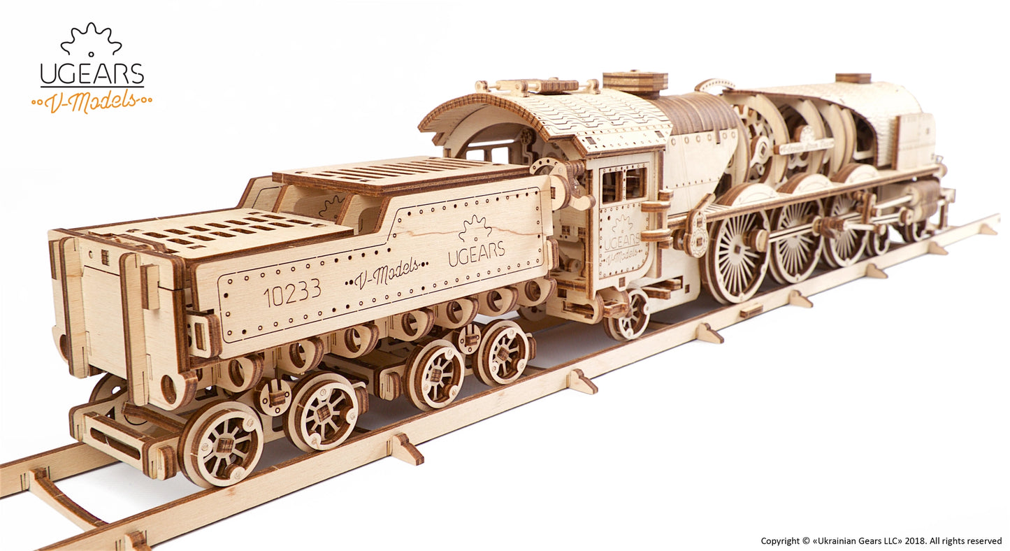 Ugears V-Express Steam Train - Wooden Puzzle