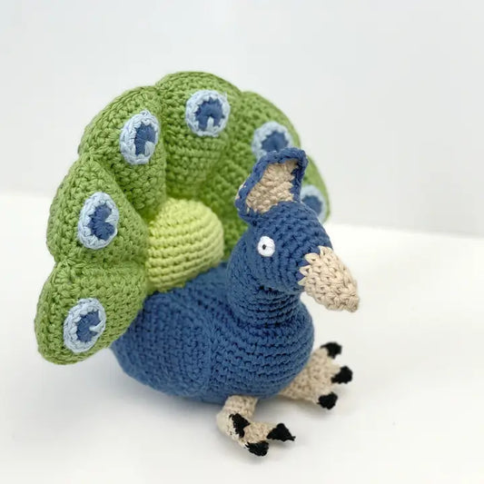 Peakock Stuffed Animal Rattle