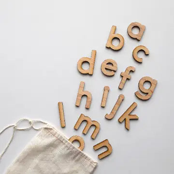 Wooden Lowercase Alphabet Set - Maple