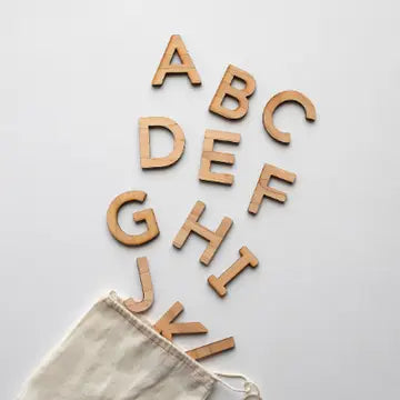 Wooden Uppercase Alphabet Set - Maple