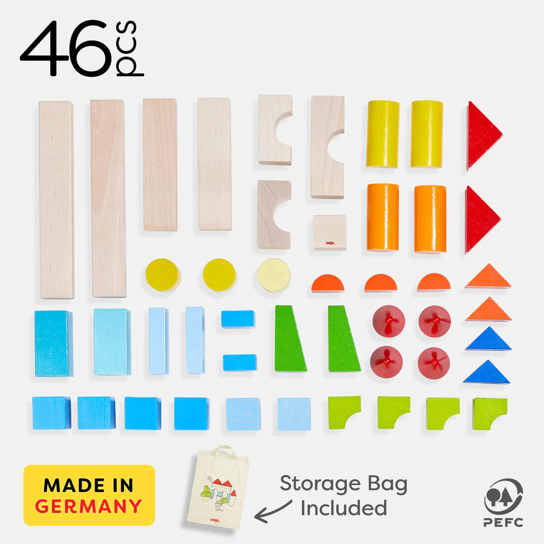 Colored Building Blocks - 46 pieces