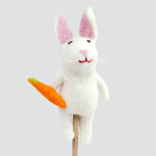 Felt Finger Puppets - Bunny w/carrot