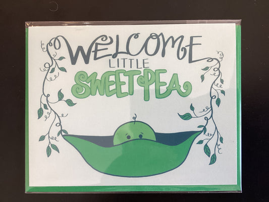 Card - Welcome Little Sweet Pea