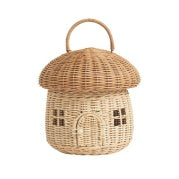 Rattan Mushroom Basket- Natural