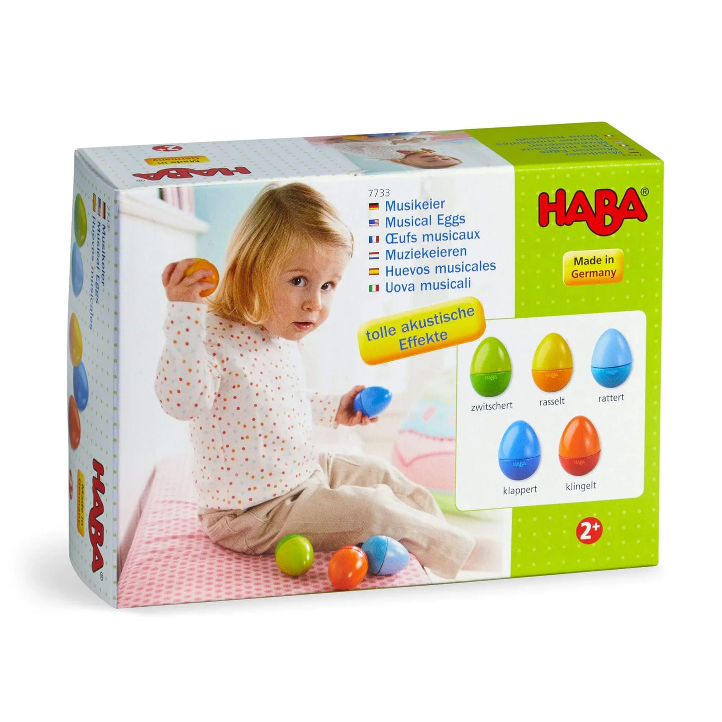 Wooden Musical Eggs - set of 5