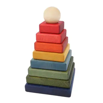 Stacking Montessori Toy Pyramid Rainbow